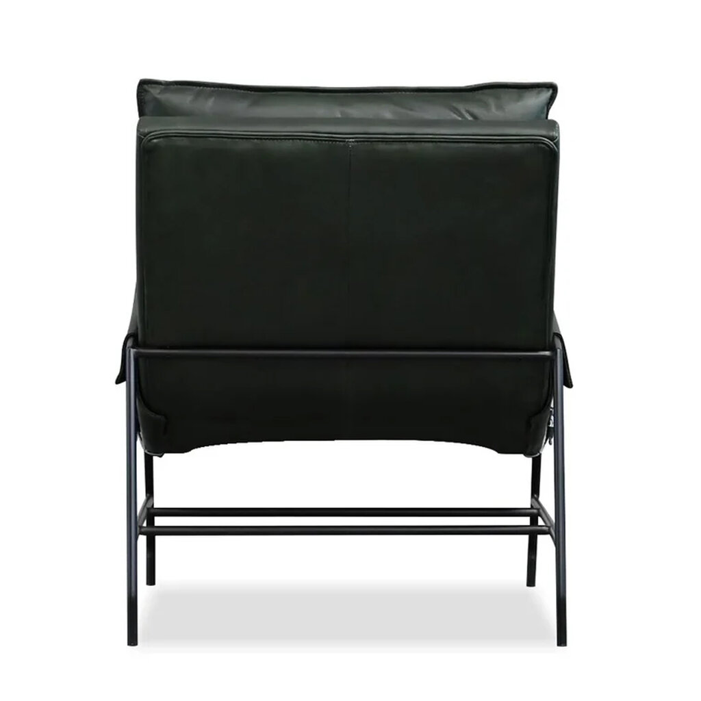 SIMON ARM CHAIR LEATHER DARK GREEN