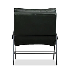 SIMON ARM CHAIR LEATHER DARK GREEN
