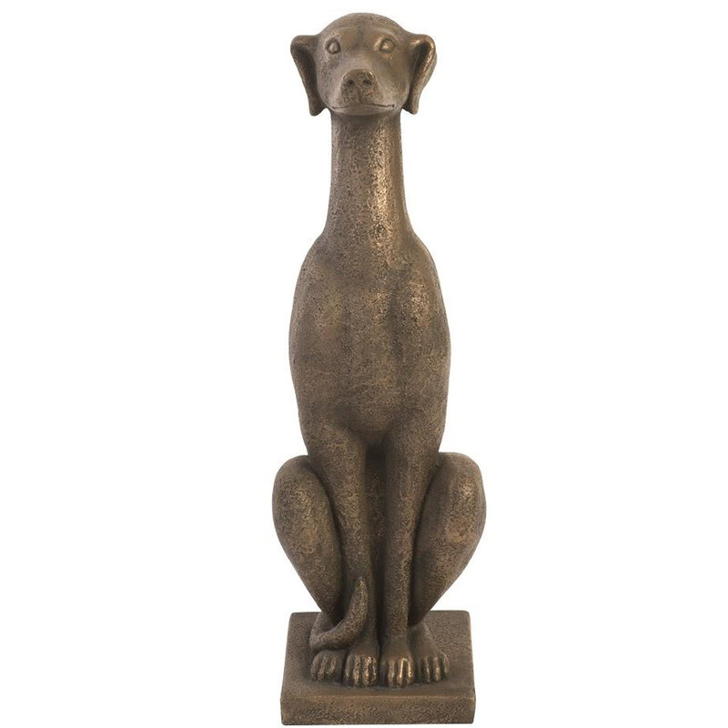 GREYHOUND SCULPTURE RESIN BRONZE