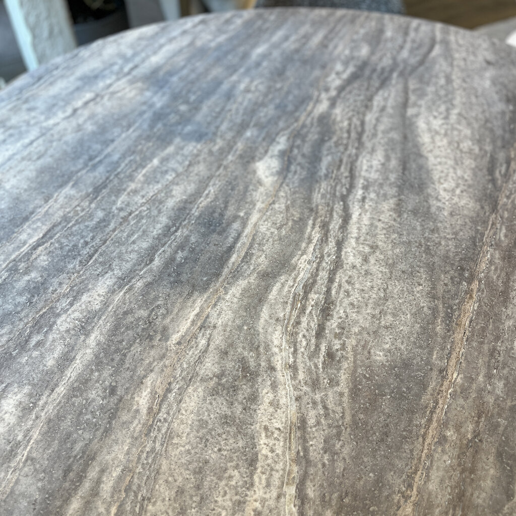 ALBION DINING TABLE ROUND TRAVERTINE 59"