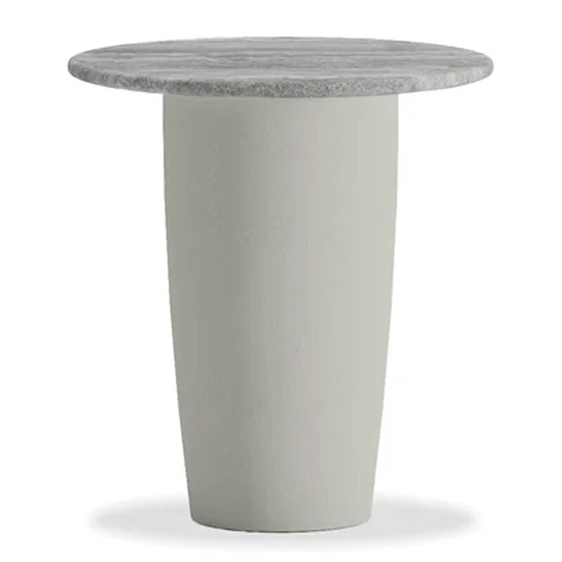 ALBION SIDE TABLE ROUND TRAVERTINE