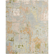 MALUANA BEACH RUG 5' X 7'6" BLUSH SAND OLIVE BLUE GREYS