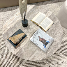 ALBION COFFEE TABLE ROUND TRAVERTINE 32"