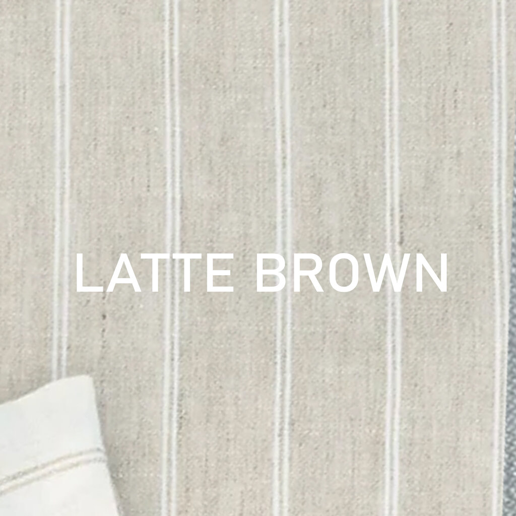 LINEA STRIPED ITALIAN LINEN Latte/Pannacotta By St.Geneve