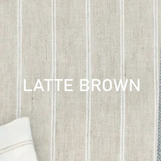 LINEA STRIPED ITALIAN LINEN Latte/Pannacotta By St.Geneve