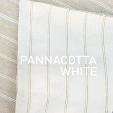 LINEA STRIPED ITALIAN LINEN Latte/Pannacotta By St.Geneve
