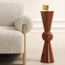 LAVA SIDE TABLE LACQUER TERRACOTTA