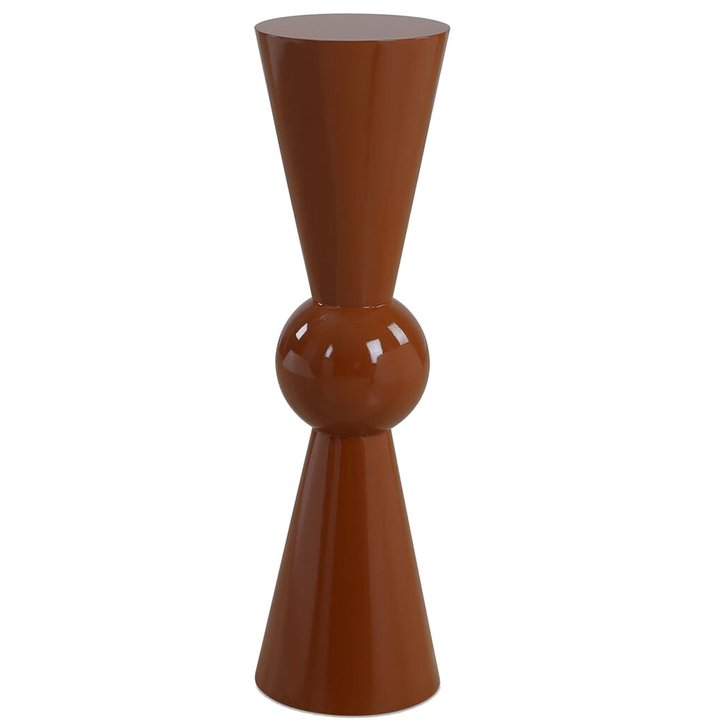 LAVA SIDE TABLE LACQUER TERRACOTTA
