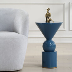 IMPRESS SIDE TABLE LACQUER PEACOCK