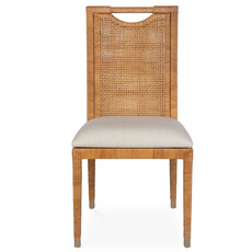 SARDINIA DINING CHAIR RATTAN WRAP AND LINEN