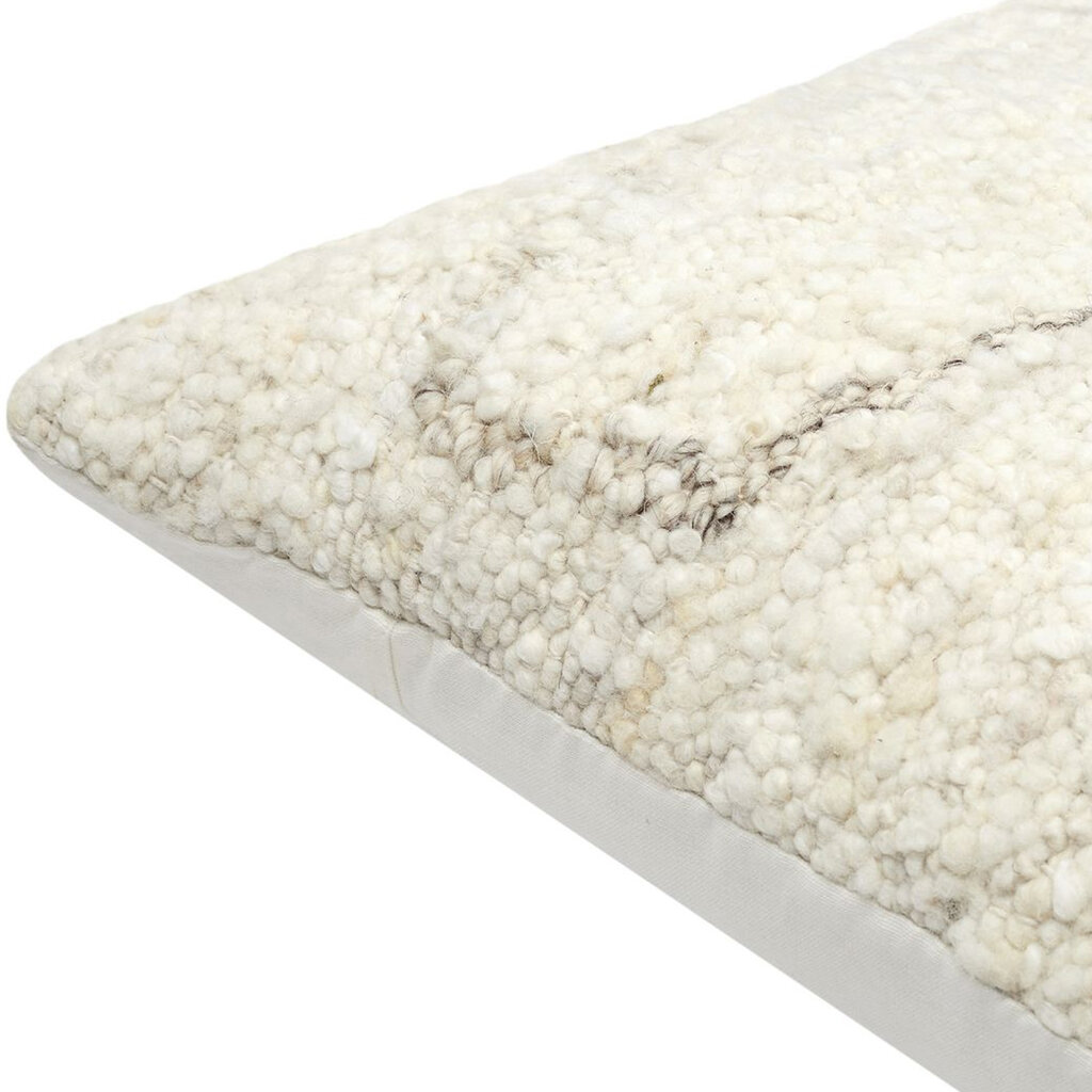 DUALITY DOWN FILLED PILLOW 22" WOOL NATURAL AND GREY