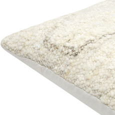 DUALITY DOWN FILLED PILLOW 22" WOOL NATURAL AND GREY