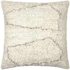 DUALITY DOWN FILLED PILLOW 22" WOOL NATURAL AND GREY