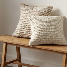 SAND DUNE DOWN FILLED 20" JUTE WOOL NATURAL AND TAN