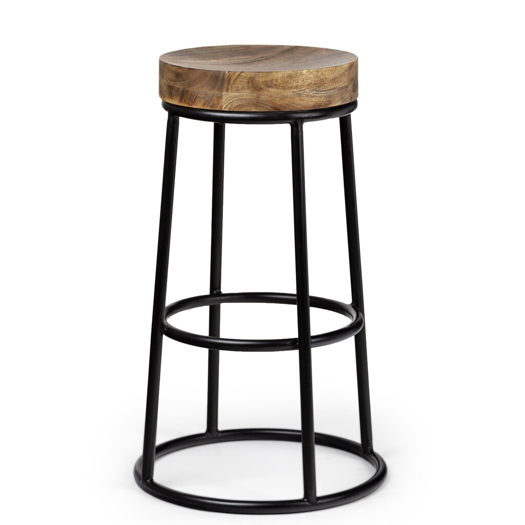 FLINT COUNTER STOOL WOOD AND METAL