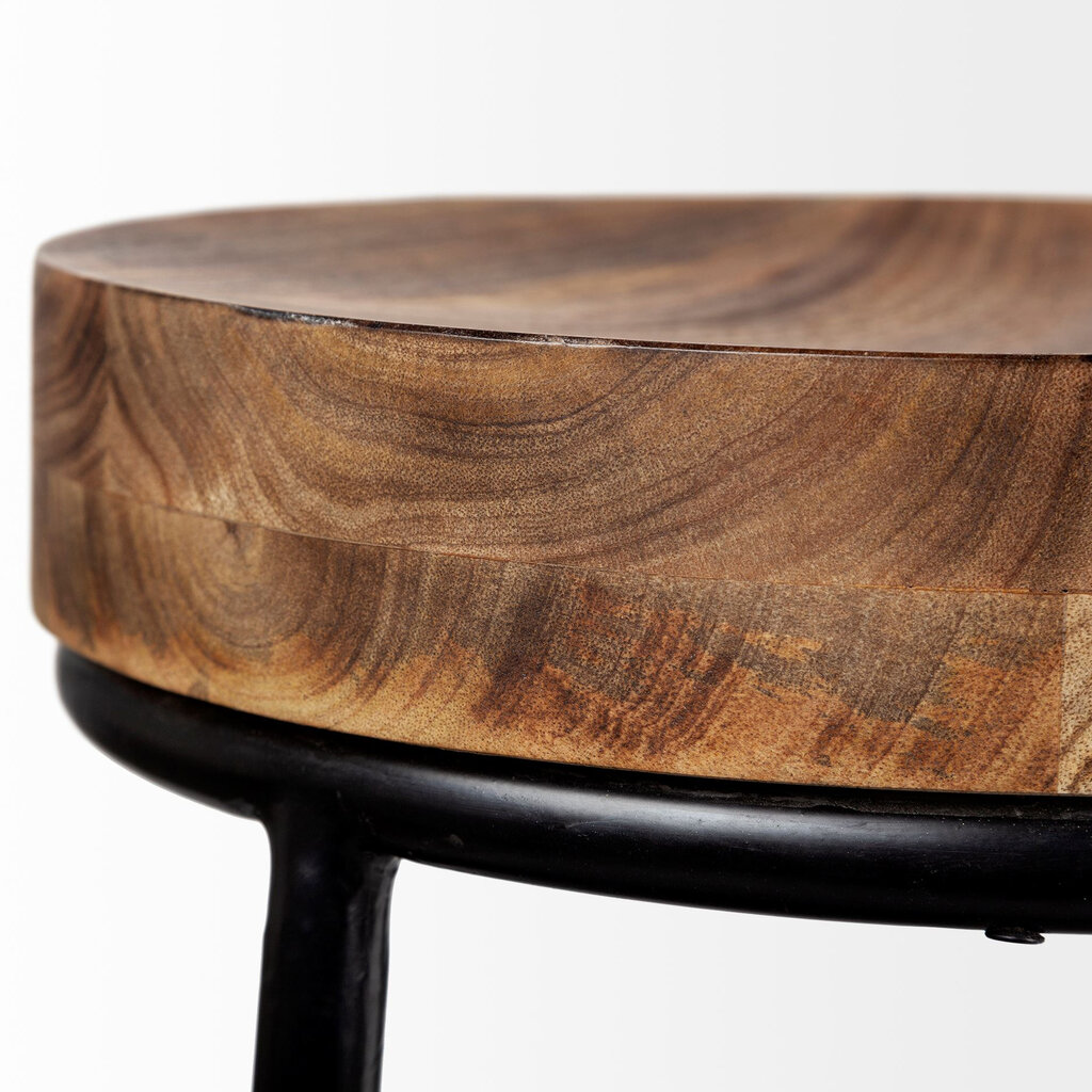 FLINT COUNTER STOOL WOOD AND METAL