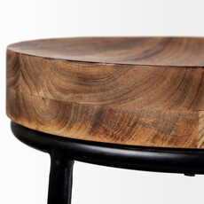 FLINT COUNTER STOOL WOOD AND METAL