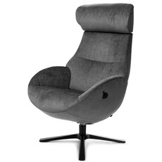 GLOBE CHAIR + FOOTSTOOL By Conform Sweden. Concrete Grey