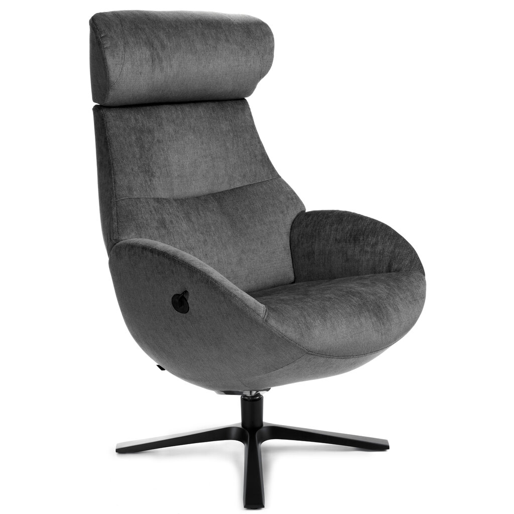 GLOBE CHAIR + FOOTSTOOL By Conform Sweden. Concrete Grey