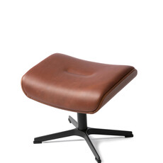 TIME OUT CHAIR + FOOTSTOOL ALL LEATHER By Conform Sweden. Cognac.
