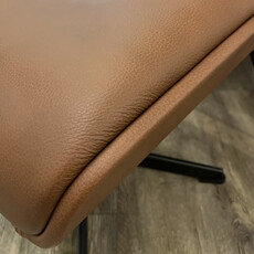 TIME OUT CHAIR + FOOTSTOOL ALL LEATHER By Conform Sweden. Cognac.