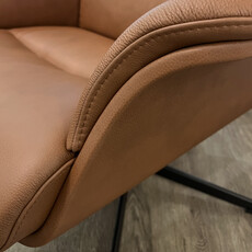 TIME OUT CHAIR + FOOTSTOOL ALL LEATHER By Conform Sweden. Cognac.