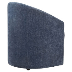 SKIPPER DINING CHAIR BLUE W/CASTOR WHEELS