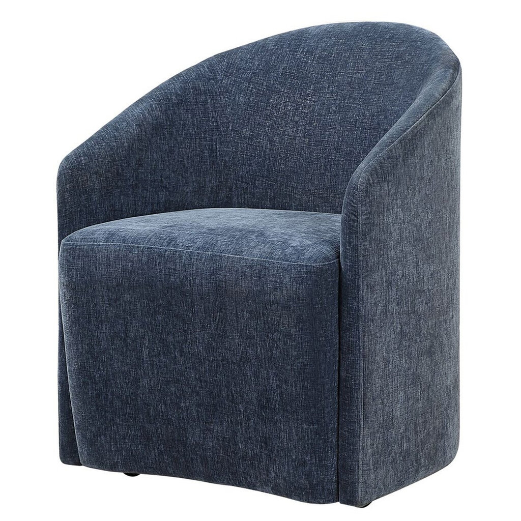 SKIPPER DINING CHAIR BLUE W/CASTOR WHEELS