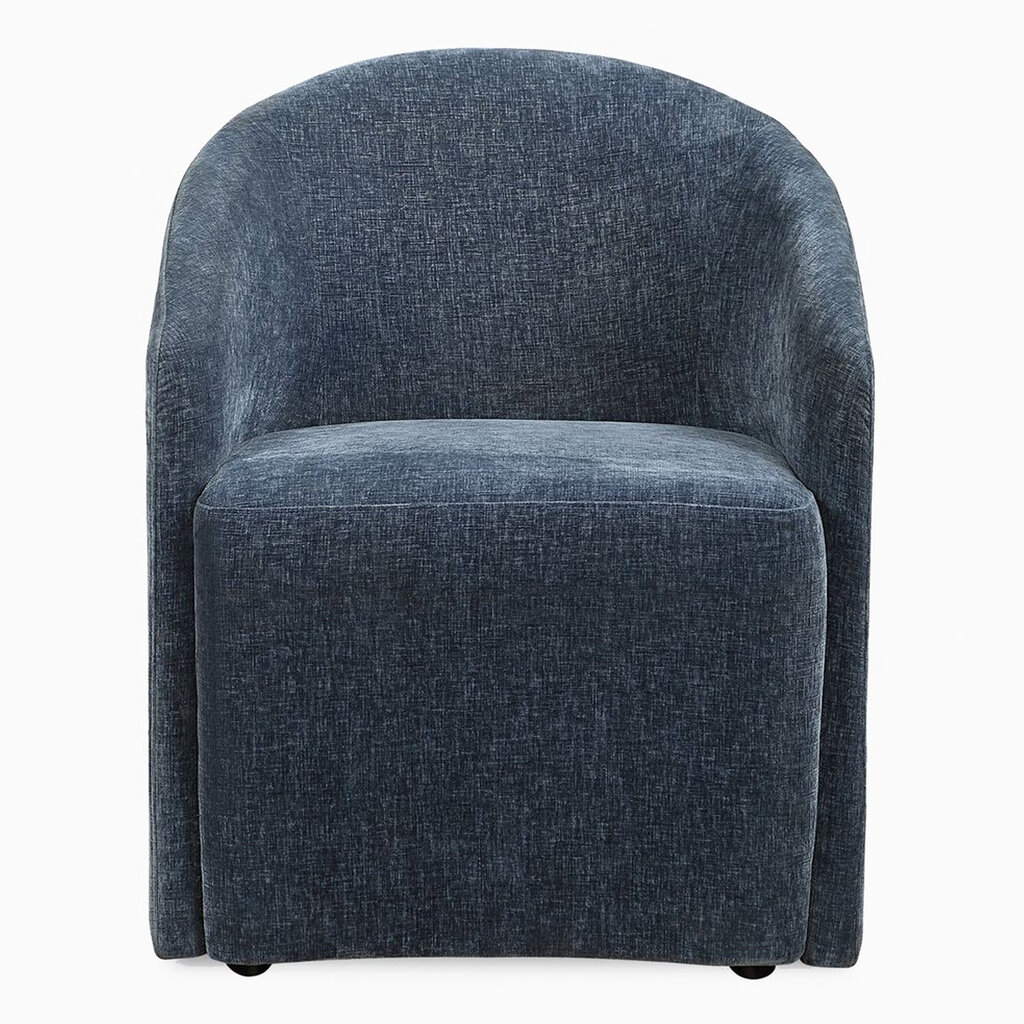 SKIPPER DINING CHAIR BLUE W/CASTOR WHEELS