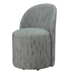 COACH DINING CHAIR BLUE GREEN W/CASTOR WHEELS