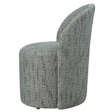 COACH DINING CHAIR BLUE GREEN W/CASTOR WHEELS