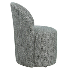 COACH DINING CHAIR BLUE GREEN W/CASTOR WHEELS