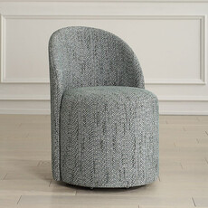 COACH DINING CHAIR BLUE GREEN W/CASTOR WHEELS