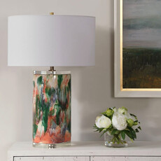 HYACINTH TABLE LAMP CERAMIC GLASS MULTICOLOUR