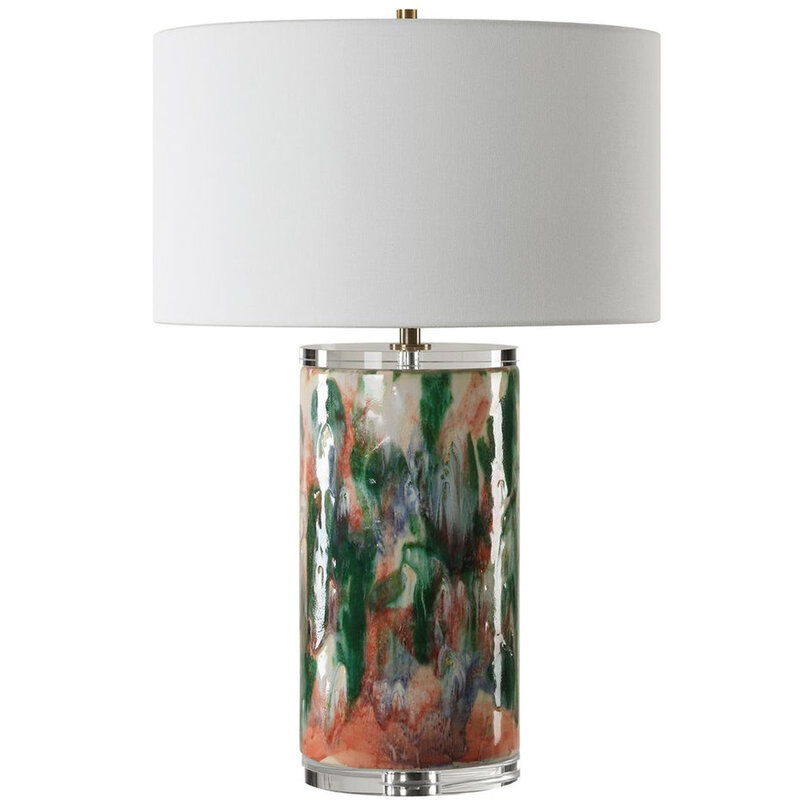 HYACINTH TABLE LAMP CERAMIC GLASS MULTICOLOUR