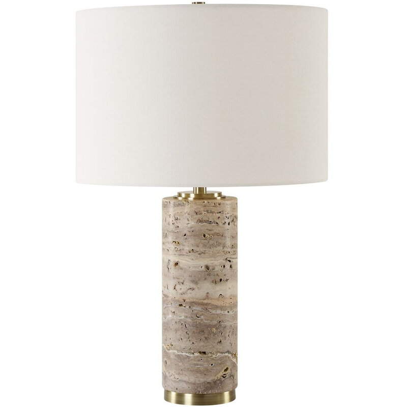 WALES TABLE LAMP TRAVERTINE CORE