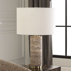 WALES TABLE LAMP TRAVERTINE CORE