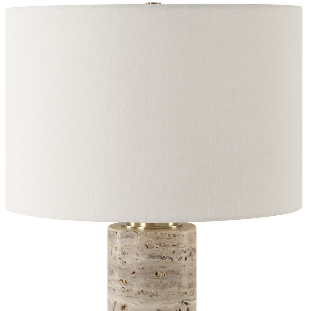 WALES TABLE LAMP TRAVERTINE CORE