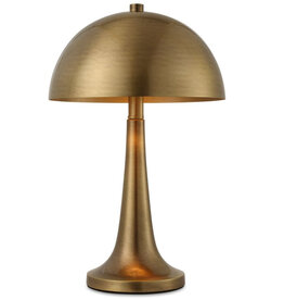 CYMBAL DOMED TABLE LAMP BRASS