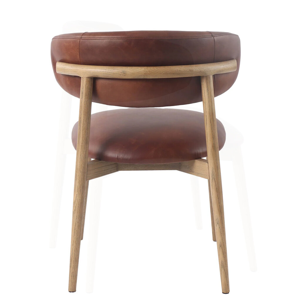 BARCELONA DINING CHAIR LEATHER TOBACCO