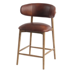 BARCELONA COUNTER STOOL LEATHER TOBACCO