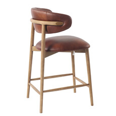 BARCELONA COUNTER STOOL LEATHER TOBACCO