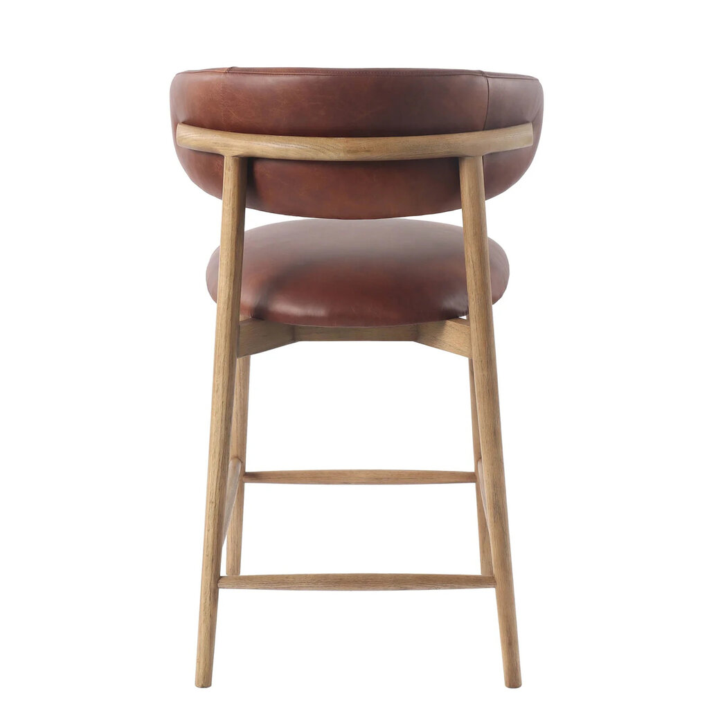 BARCELONA COUNTER STOOL LEATHER TOBACCO