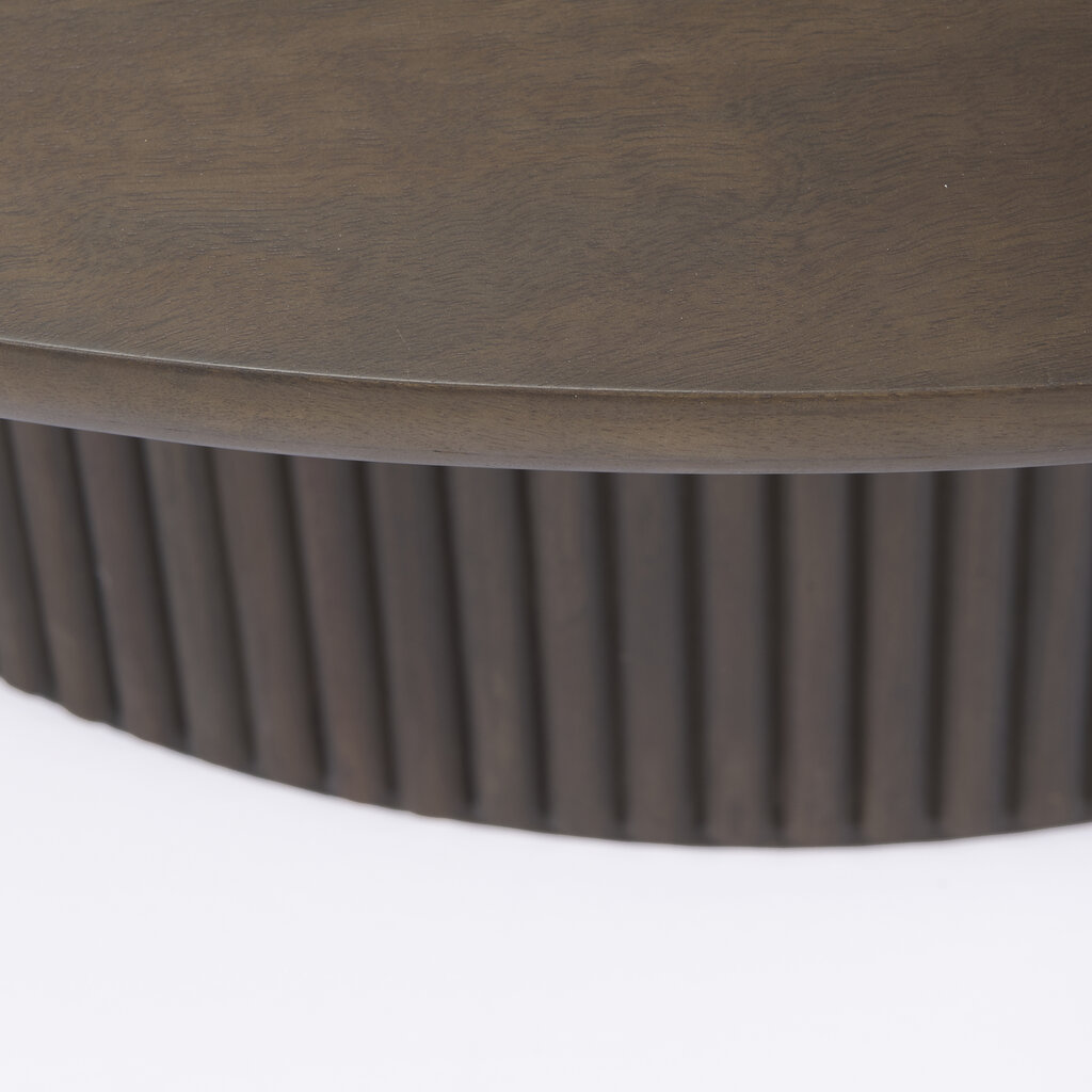 RALEIGH COFFEE TABLE ROUND W/STORAGE DARK BROWN