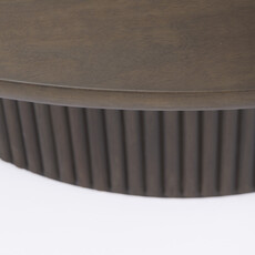 RALEIGH COFFEE TABLE ROUND W/STORAGE DARK BROWN