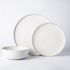 ISADORA PORCELAIN DINNERWARE SET-12 QUARTZ WHITE