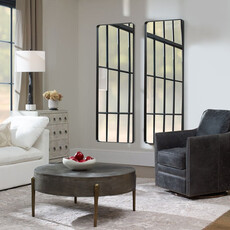 FLAVIAN MIRROR STEEL MATTE BLACK