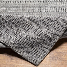 HICKORY MULTI FACETED REYCYLCED PET YARN 2'6" X 8' MEDIUM GREY