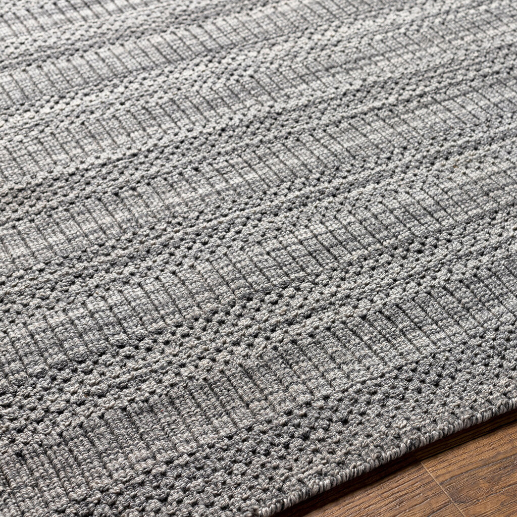 HICKORY MULTI FACETED REYCYLCED PET YARN 2'6" X 8' MEDIUM GREY