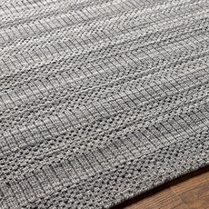 HICKORY MULTI FACETED REYCYLCED PET YARN 2'6" X 8' MEDIUM GREY